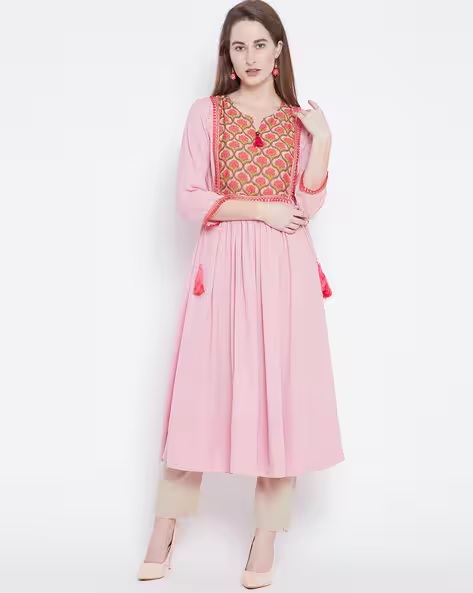 ![Floral Kurta]