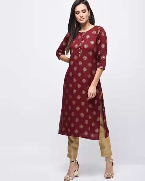 ![Printed Straight Kurta]